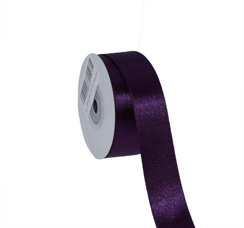 IHKFILAN Double Face Satin Ribbon 1Inchx25Yards Double Sided Solid Polyester Ribbon for Gift Wrapping Party Hair Braids Bow Baby Shower Decoration Floral Arrangement Craft Supplies,Plum - Image 2